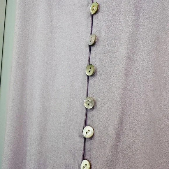 Forever21 Ruffle Lavender Purple Button front maxi Dress - Picture 3 of 5